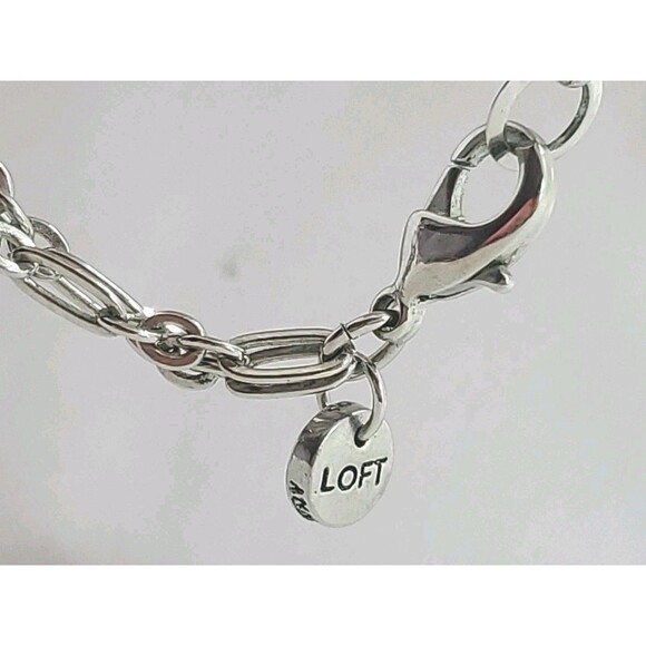 Ann Taylor LOFT 38” Long Beaded Necklace Chunky Cable Chain Boho Whimsy - Picture 6 of 13